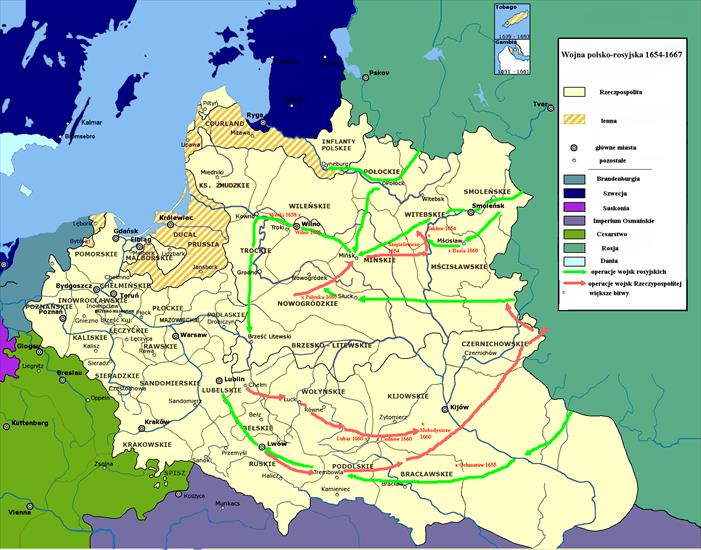 -Historyczne mapy Polski - 1654-1667 - Wojna polsko-rosyjska.PNG