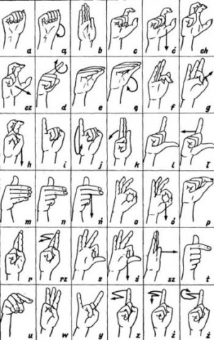 Język migowy - Jezyk migowy - alfabet.jpg